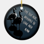 カナダオーナメントパーソナライズされたカナダグースミナリー セラミックオーナメント (裏面)