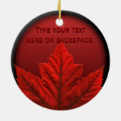カナダオーナメントパーソナライズされた土産カナダの贈り物 セラミックオーナメント (裏面)