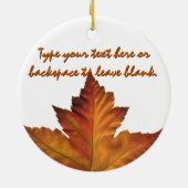 カナダオーナメントパーソナライズされた土産カナダの贈り物 セラミックオーナメント (裏面)