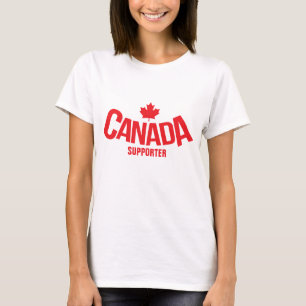 カナダカエデのご婦人用サポーターtシャツ tシャツ