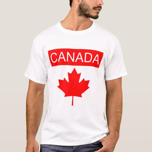 カナダカエデの葉メンズ Tシャツ (正面)
