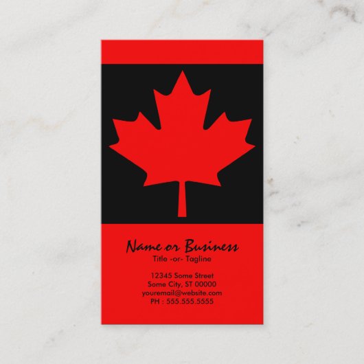 カナダカエデの葉 名刺 (正面)