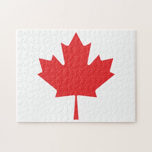 カナダカエデの赤い葉 ジグソーパズル (横)