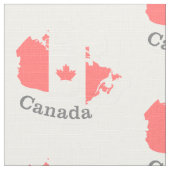 カナダカエデの赤い葉 ファブリック (クローズアップ)