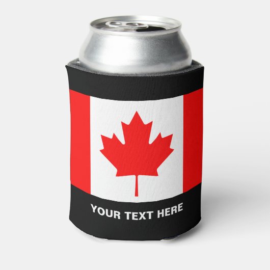 カナダカスタム国旗はカナダの日のためにクーラーできる 缶クーラー (缶裏面)