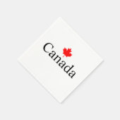 カナダカスタム文字と赤楓の葉 スタンダードカクテルナプキン (角)