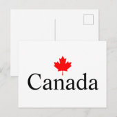 カナダカスタム文字と赤楓の葉 ポストカード (正面/裏面)