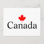 カナダカスタム文字と赤楓の葉 ポストカード (正面)