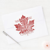 カナダカッコいいステッカーパーソナライズされたカナダ ラウンドシール (封筒)