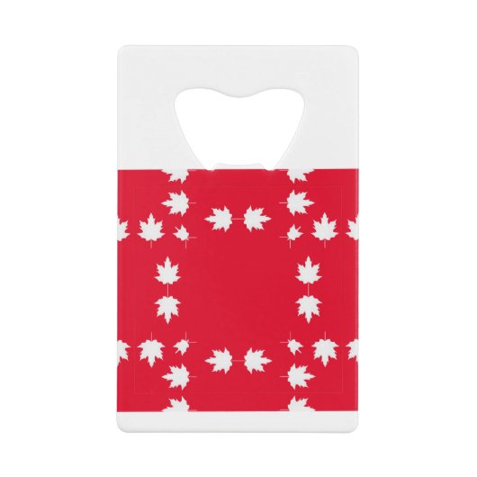 カナダカデ葉メ クレジットカード栓抜き (正面)