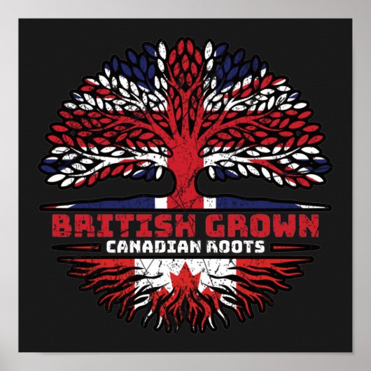 カナダカナダイギリス統一されたキングダムブリティッシュツリー ポスター (正面)