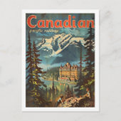 カナダカナダヴィンテージ有名な旅行の場所 ポストカード (正面)