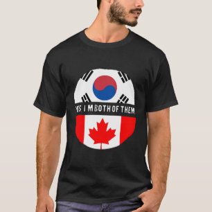 カナダカナダ韓国韓国混合Dnaフラグ Tシャツ
