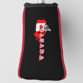 カナダカモダンダアートレターの地図お土産フラグ ゴルフヘッドカバー (回転90)