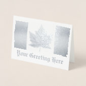 カナダカードカナダグリーティングカードカスタムシルバー 箔カード (正面)