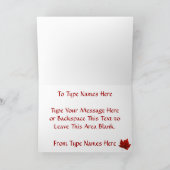 カナダカードカナダ国旗のグリーティングカードカスタム カード (内部)