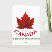 カナダカードカナダ国旗のグリーティングカードカスタム カード (裏面)