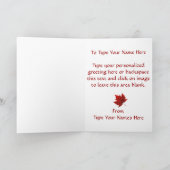 カナダカードカナダ国旗のグリーティングカードカスタム カード (内部)