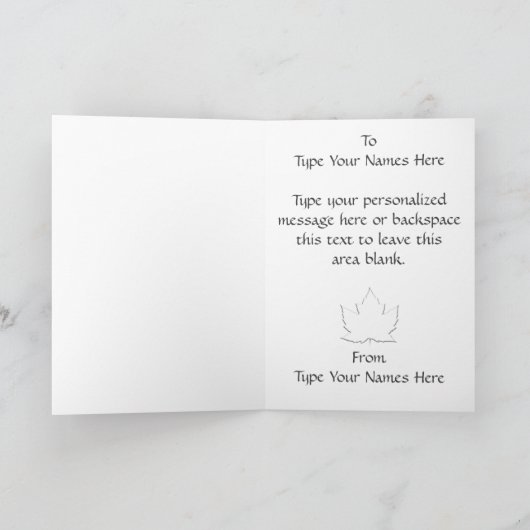 カナダカードカナダ国旗グリーティングカードカスタム カード (内部)