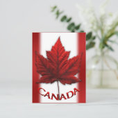カナダカードカナダ国旗グリーティングカードカスタム ポストカード (スタンド正面)