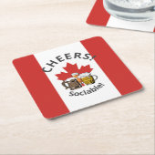 カナダカ素晴らしンダビール スクエアペーパーコースター (アングル)