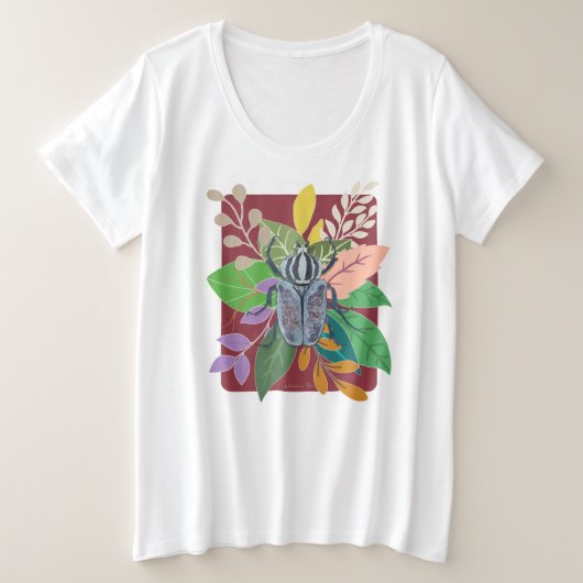 カナダガエルの水色 プラスサイズTシャツ (デザイン正面)