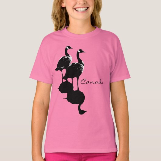 カナダガチョウお土産キッズTシャツ&ギフト Tシャツ (正面)