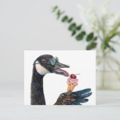 カナダガチョウとアイスクリーム ポストカード (スタンド正面)