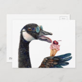 カナダガチョウとアイスクリーム ポストカード (正面/裏面)