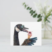 カナダガチョウとアイスクリーム ポストカード (スタンド正面)