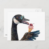 カナダガチョウとアイスクリーム ポストカード (正面/裏面)