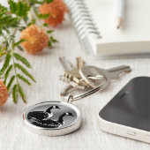 カナダガチョウのキーチェーンをパーソナライズするカナダのお土産 キーホルダー (側面)