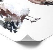 カナダガチョウの手描き水彩野生生物鳥 ポスター (角)