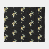 カナダガチョウの移住 フリースブランケット (正面(横))