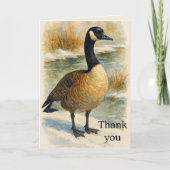 カナダガチョウの野生生物 サンキューカード (正面)