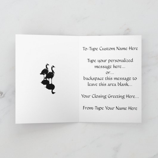 カナダガチョウカードカナダガチョウグリーティングカード カード (内部)