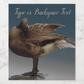 カナダガチョウボトルラベル金ゴールドガチョウのラベル ワインラベル (シングルラベル)