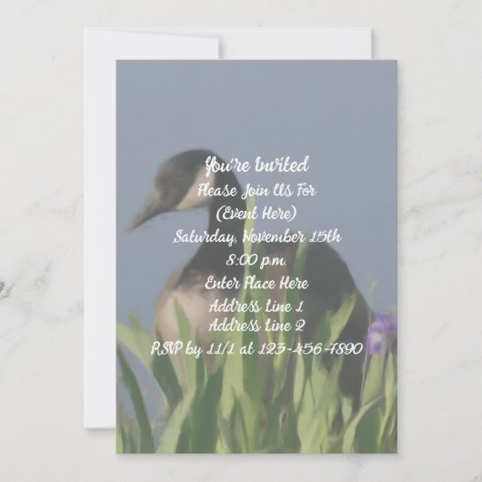 カナダガチョウ アイリス アート ネイチャーパーティー 招待状 (正面)