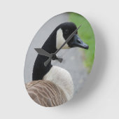 カナダガチョウ ラウンド壁時計 (傾斜)