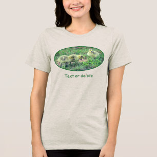 カナダガチョウ 赤ちゃん 野生動物 オーダーメイド トライブレンドTシャツ
