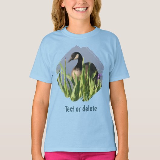 カナダガンのアイリスアニマルアート Tシャツ (正面)