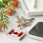 カナダキーチェーンパーソナライズされたカナダのキーチェーン キーホルダー (側面)