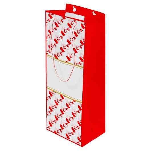 カナダクリスチャンカスタムウェディングパーティー ワインギフトバッグ (裏面アングル)