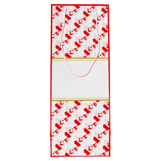 カナダクリスチャンカスタムウェディングパーティー ワインギフトバッグ (裏面)