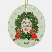 カナダクリスマスセラミックオーナメント セラミックオーナメント (左)