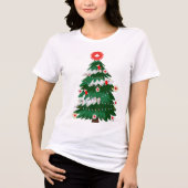 カナダクリスマスツリーカナダ醜いXマスセーター トライブレンドＴシャツ (正面)