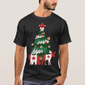 カナダクリスマスツリーカナダ醜いXマスセーター Tシャツ (正面)