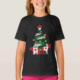 カナダクリスマスツリーカナダ醜いXマスセーター Tシャツ
