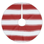 カナダクリスマスツリースカートメープルリーフツリースカート ブラッシュドポリエステルツリースカート (正面)