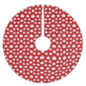 カナダクリスマスツリースカートメープルリーフツリースカート ブラッシュドポリエステルツリースカート (正面)